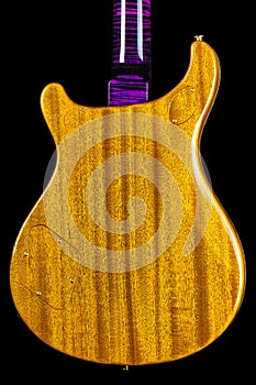 Highly Figured Purple Burst Electric Guita - Flamed Maple Ebony Eagle Mahogany Back photo