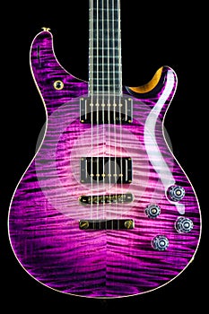 Highly Figured Purple Burst Electric Guitar - Flamed Maple Ebony Neck photo