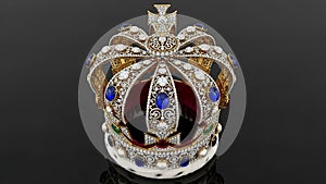 Structure is topped with a cross symbolizing traditional monarchical