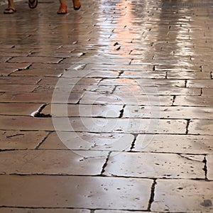 Highly polished flagstones photo