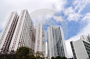 highly populated public housing apartment estate photo