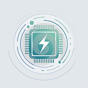 HighPower Processor Chip Technology Icon