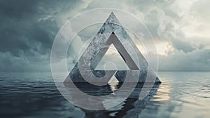 Highquality Laguz rune image against watery background in 3D photo