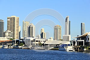 Highrise buildings on the bank of Surfers Paradise, Gold Coast