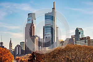 Highrise buildings in Philadelphia, Pennsylvania, downtown.