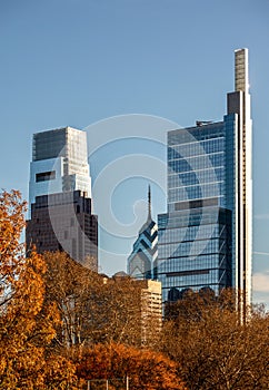 Highrise buildings in Philadelphia, Pennsylvania, downtown.