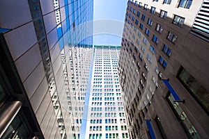 Highrise buildings in Wall Street financial