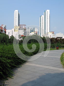 Highrise and green environment