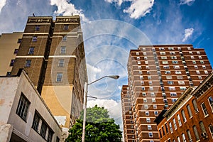 Highrises in Baltimore, Maryland.