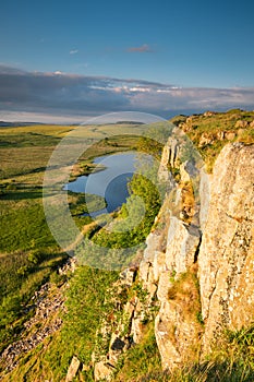 Highshield Crags below Hadrian`s Wall