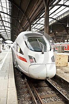 Highspeed train in station photo