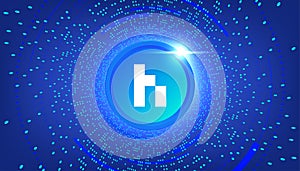 Highstreet HIGH coin banner. HIGH coin cryptocurrency concept banner background