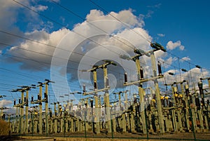 Hight tension Electricity pole tower photo