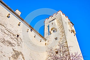 The hight tower of Hohensalzburg Castle, Salburg, Austria