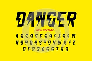 Hight voltage style font
