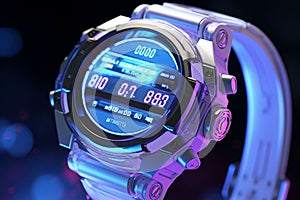 Hightech wristwatch with holographic display and