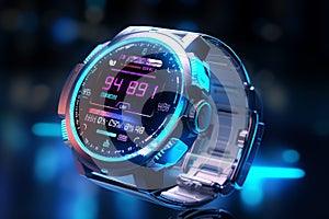 Hightech wristwatch with holographic display and