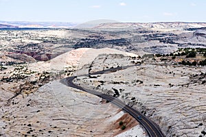 Highway 12 running through the Grand Staircase-Escalante National Monument in Utah, USA