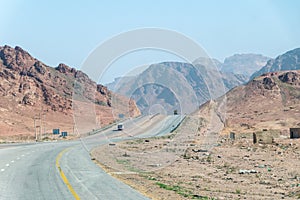 Highway 15 in mountains of Jordan