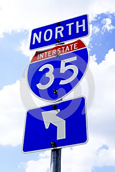 Highway 35 Road Sign