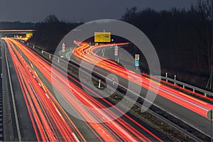 Highway A37 at evening