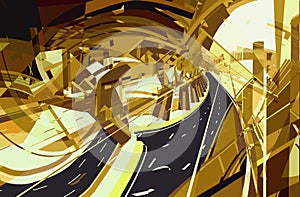 Highway abstract photo