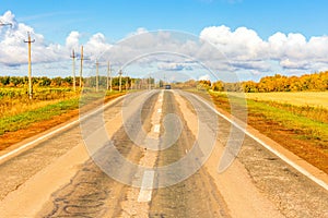 Highway along farmland