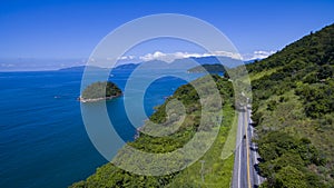 Highway along the sea, highway Angra dos Reis to Rio de Janeiro