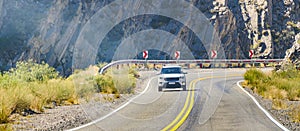 Highway at Arid Mountain Landscape, San Juan, Argentina