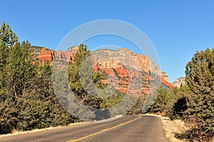 Highway through Arizona desert