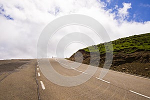 Highway, autobahn and road landscape. Nature and urban together