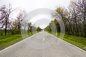 Highway, autobahn and road landscape. Nature and urban together