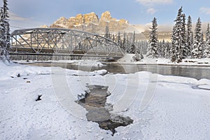 Highway Bridge and Castle Mountain