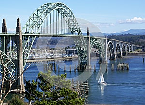 The Yaquina Bay Bridge in Newport, Oregon. photo