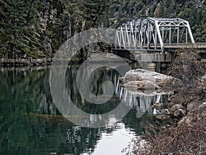 Highway bridge, Feather River Canyon