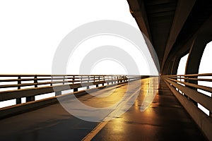 highway bridge isolated transparent PNG file. Urban highway concrete street road.