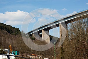 Highway bridge of the Sauerland line A45 in Eiserfeld