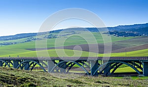 Highway bridge in Slovakian Spis landscape