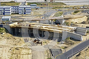 Highway bridge under construction