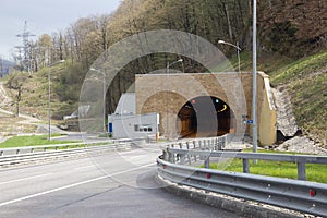 Highway and car tunnel.