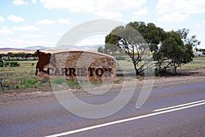 Highway through Carrieton, South Australia. An outback town near the Flinders Ranges