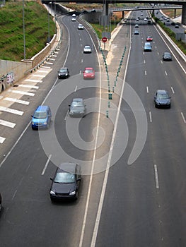 Highway with cars