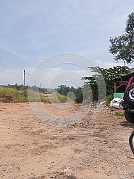 highway construction at the foot of the mountain