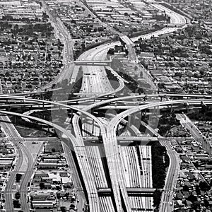 Highway crossing in los Angeles