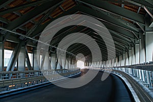 Highway curved tunnel in Italy