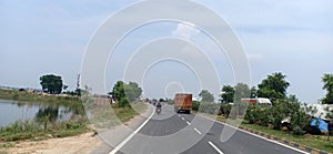 The highway between darbhanga and muzzaferpur india .