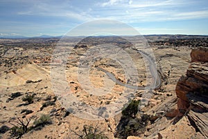 Highway through desert