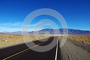Highway through the desert, Nevada