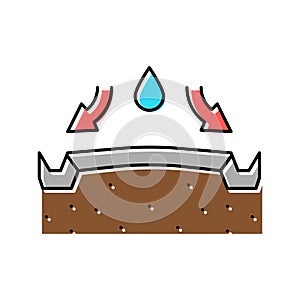 highway drainage system color icon vector illustration
