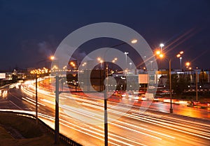 Highway at evening photo
